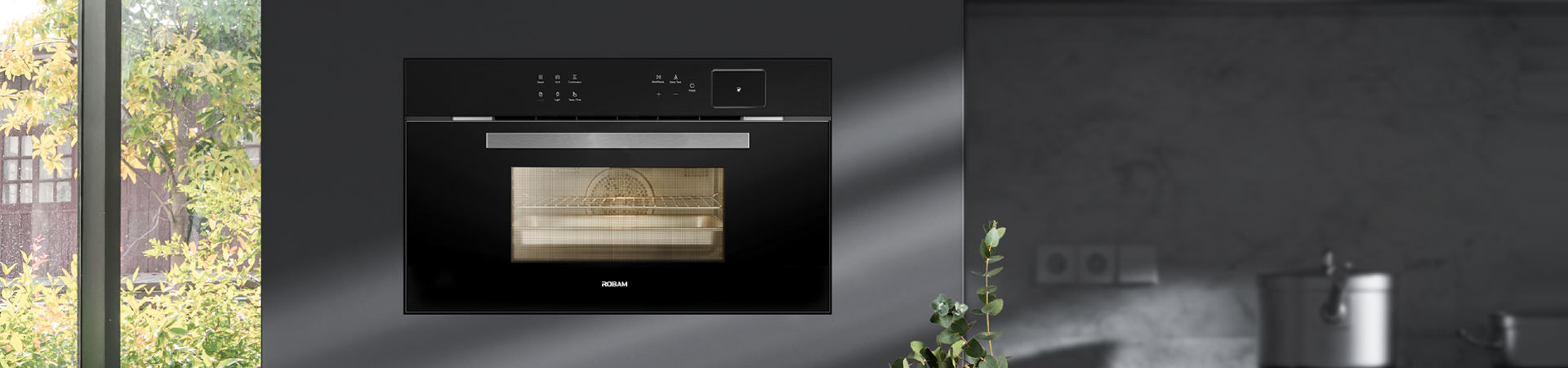 built in oven with steam function