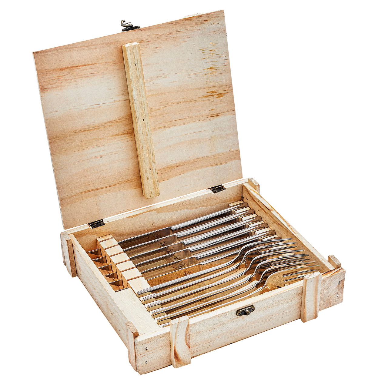 ZWILLING ENFINIGY- 12-PC, STEAK DINNER STAINLESS STEEL STEAK KNIFE SET IN WOOD PRESENTATION BOX - ROBAM Living