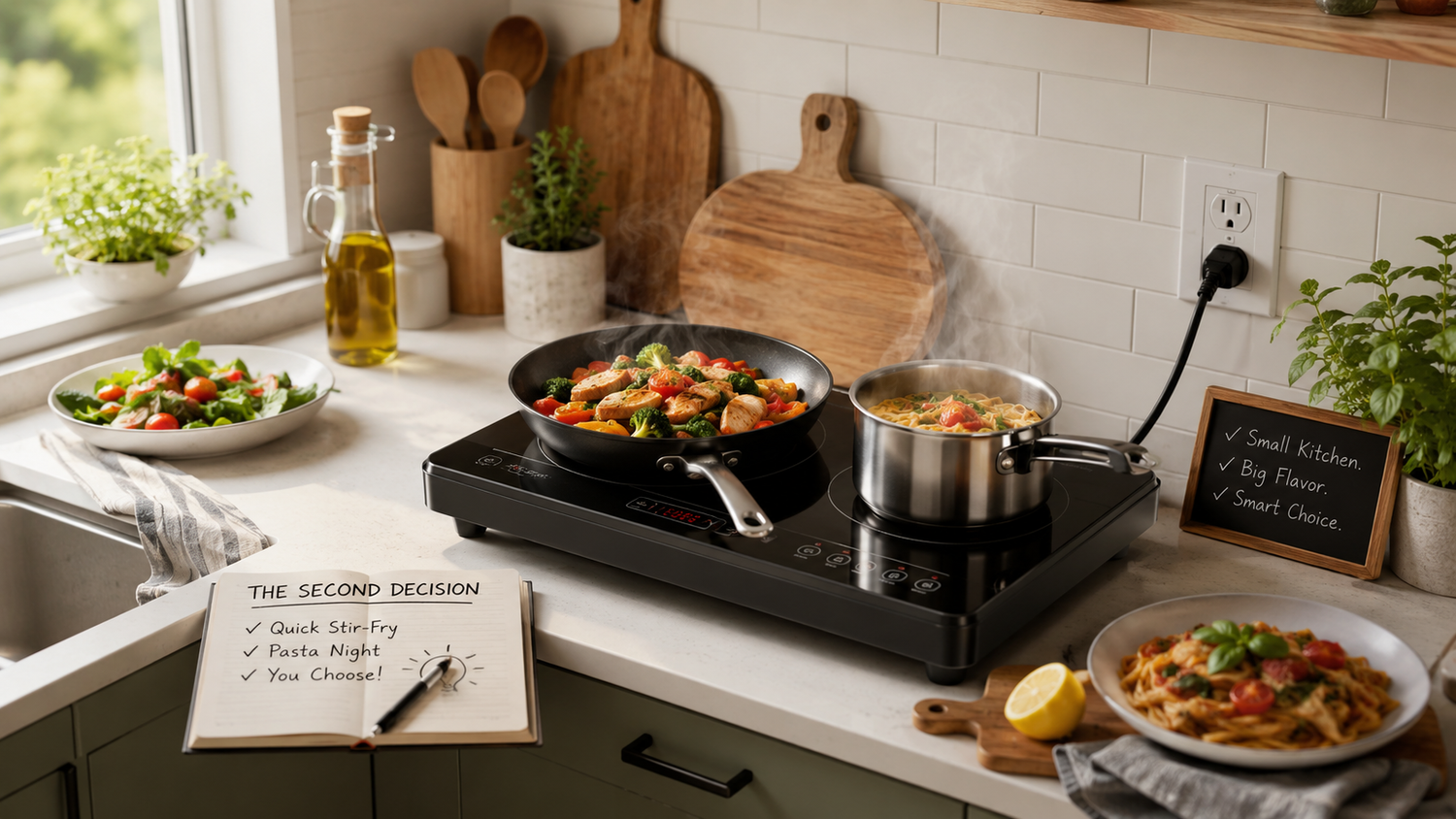 120 Volt Induction Range: Plug-In Power in a Small Kitchen — and the Second Decision