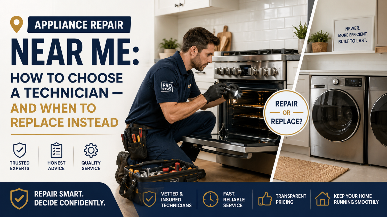 Appliance Repair Near Me: How to Choose a Technician — and When to Replace Instead
