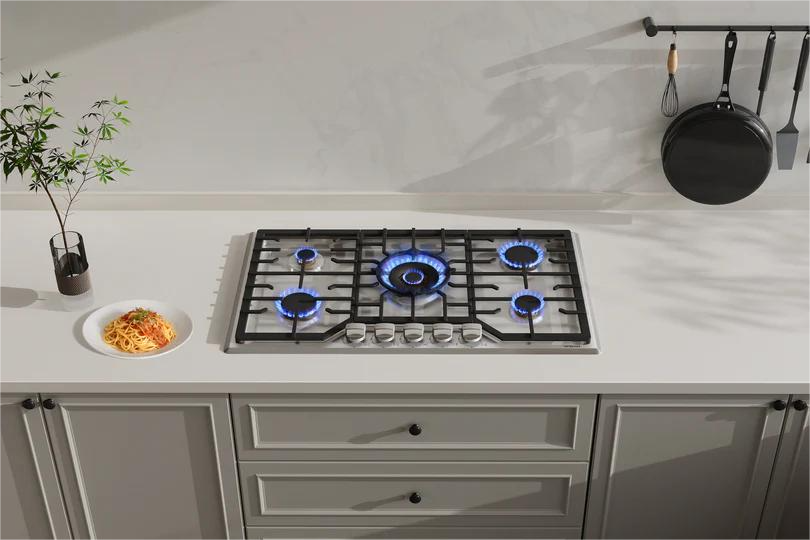 Silver Stainless Steel Gas Cooktops, 30