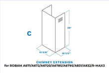 将图片加载到图库查看器，ROBAM -  Chimney Extension for A671/A672/A6720/A678S/A679S/A831 /A832/R-Max3