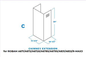 ROBAM -  Chimney Extension for A671/A672/A6720/A678S/A679S/A831 /A832/R-Max3