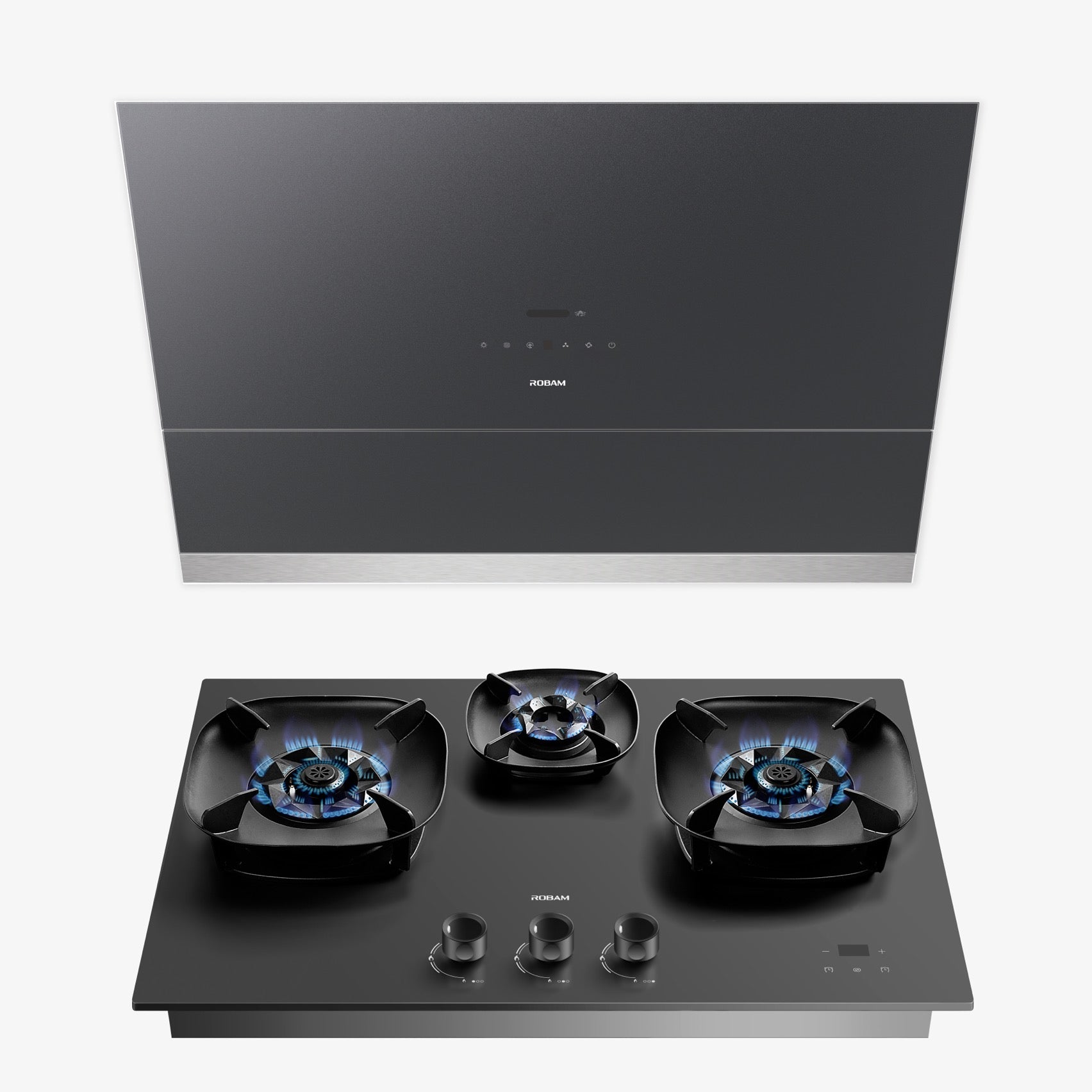 ROBAM 30-Inch R-MAX3 抽油煙機＋FireCube 爐具組合