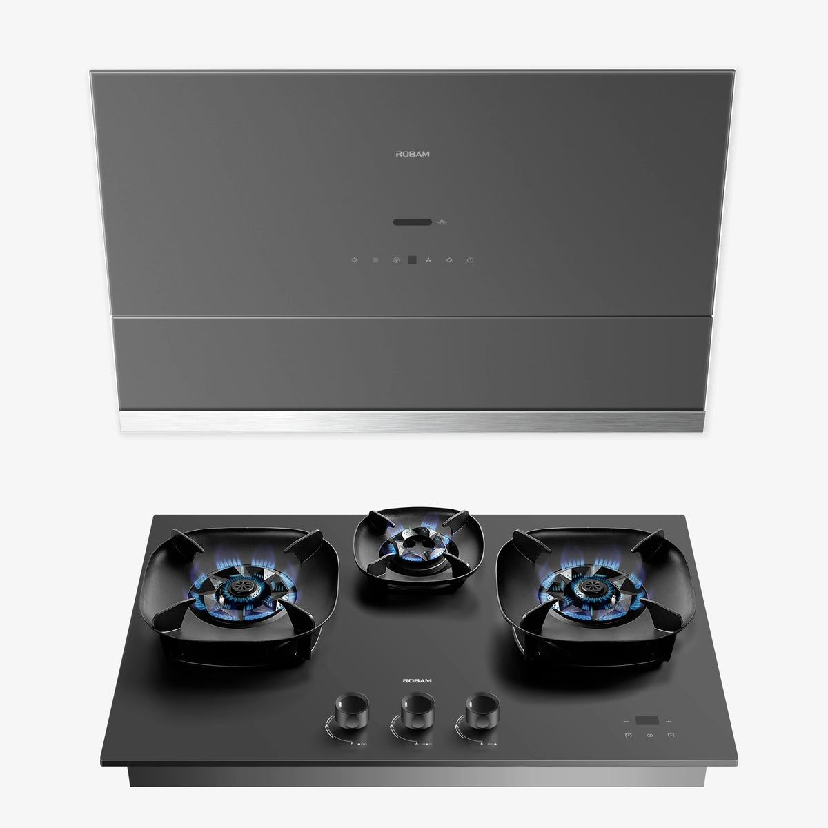ROBAM 30-Inch R-MAX3 Range Hood + FireCube Cooktop Bundle