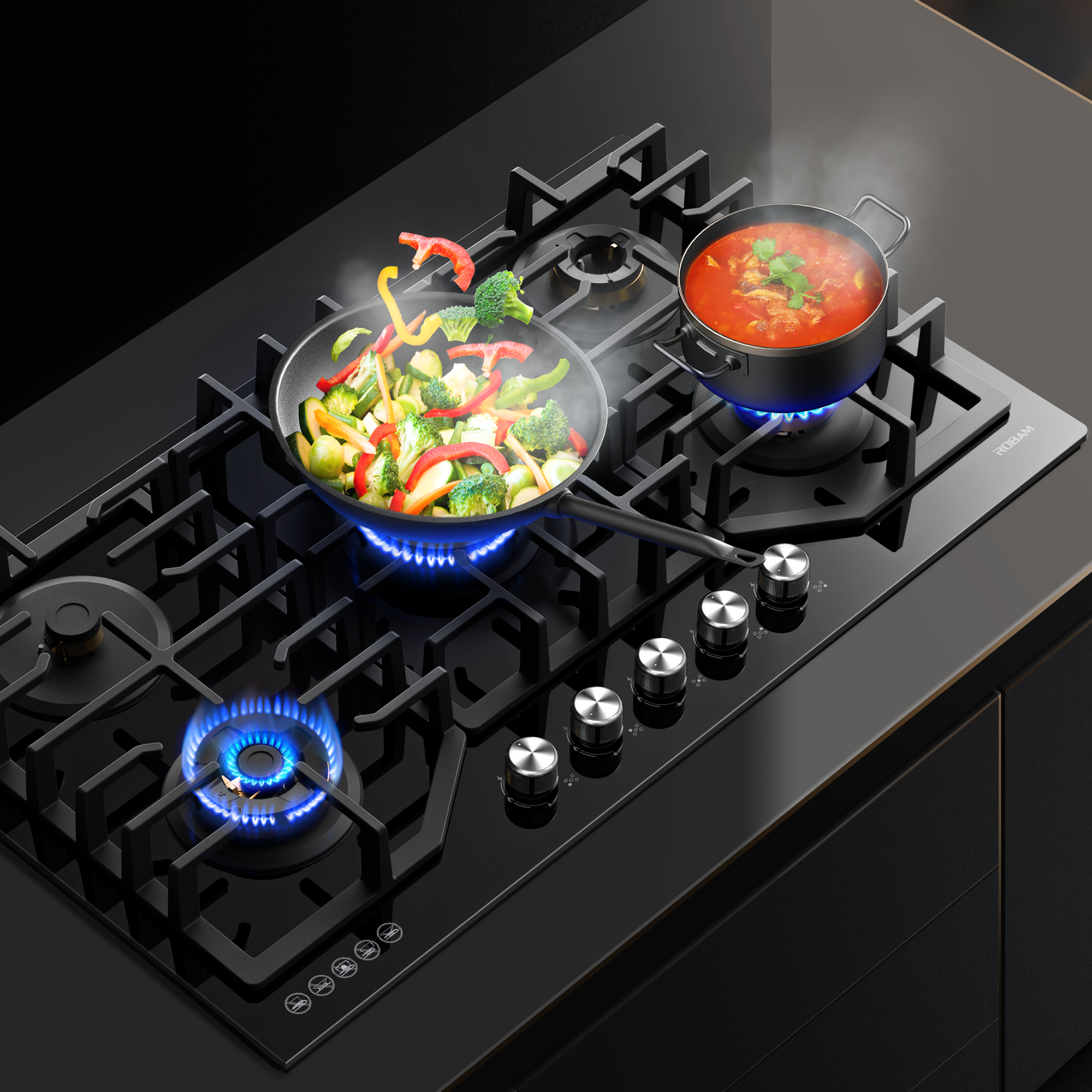 ROBAM  Cooktop ZG9500B - 36" (5 Burners)