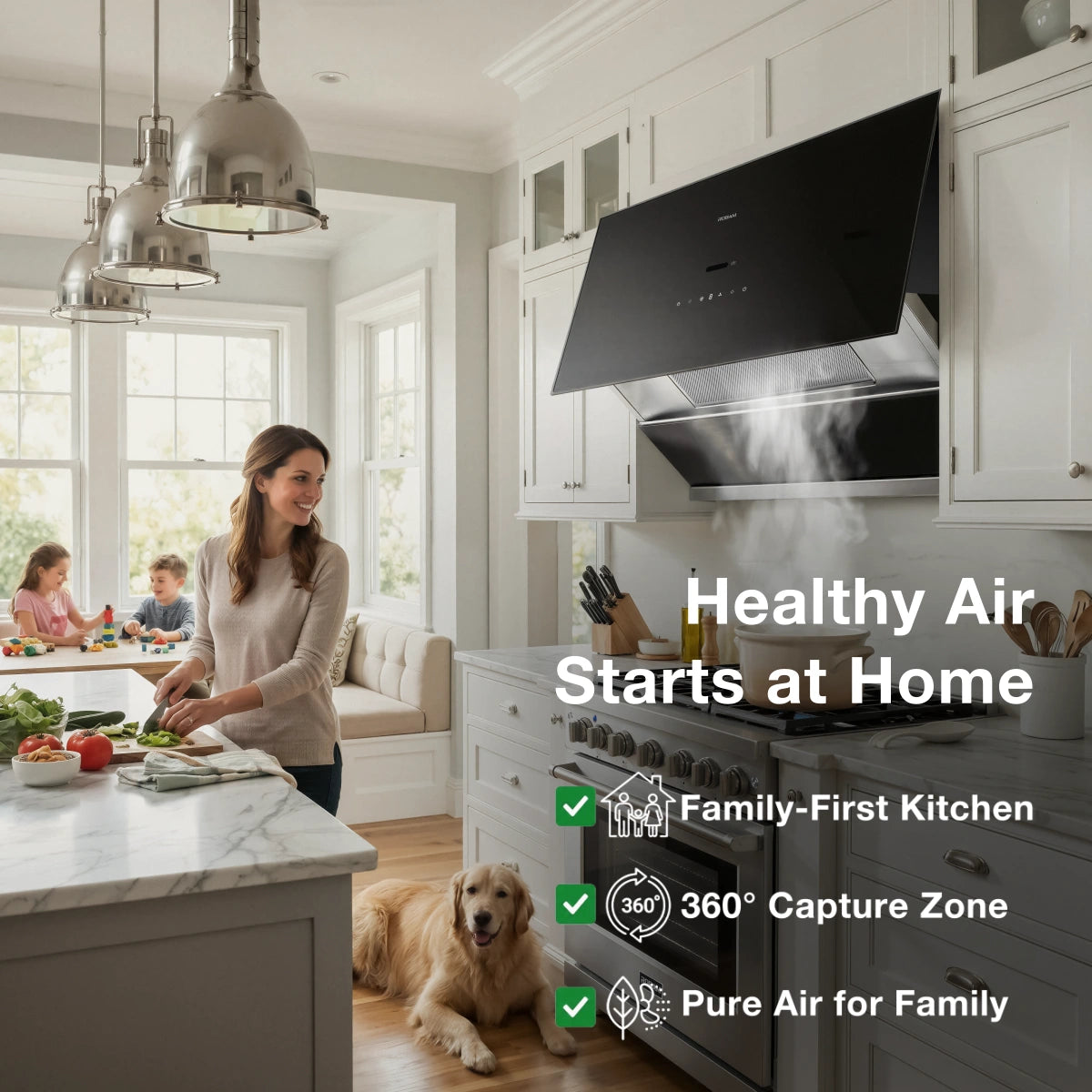 ROBAM R-Max3: 1200/1400 CFM Smart Auto-Sync Range Hood