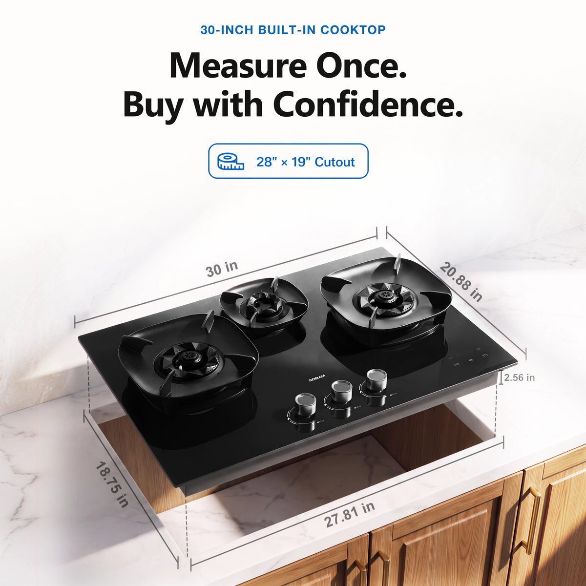 ROBAM FireCube - 30" (3 Burners)