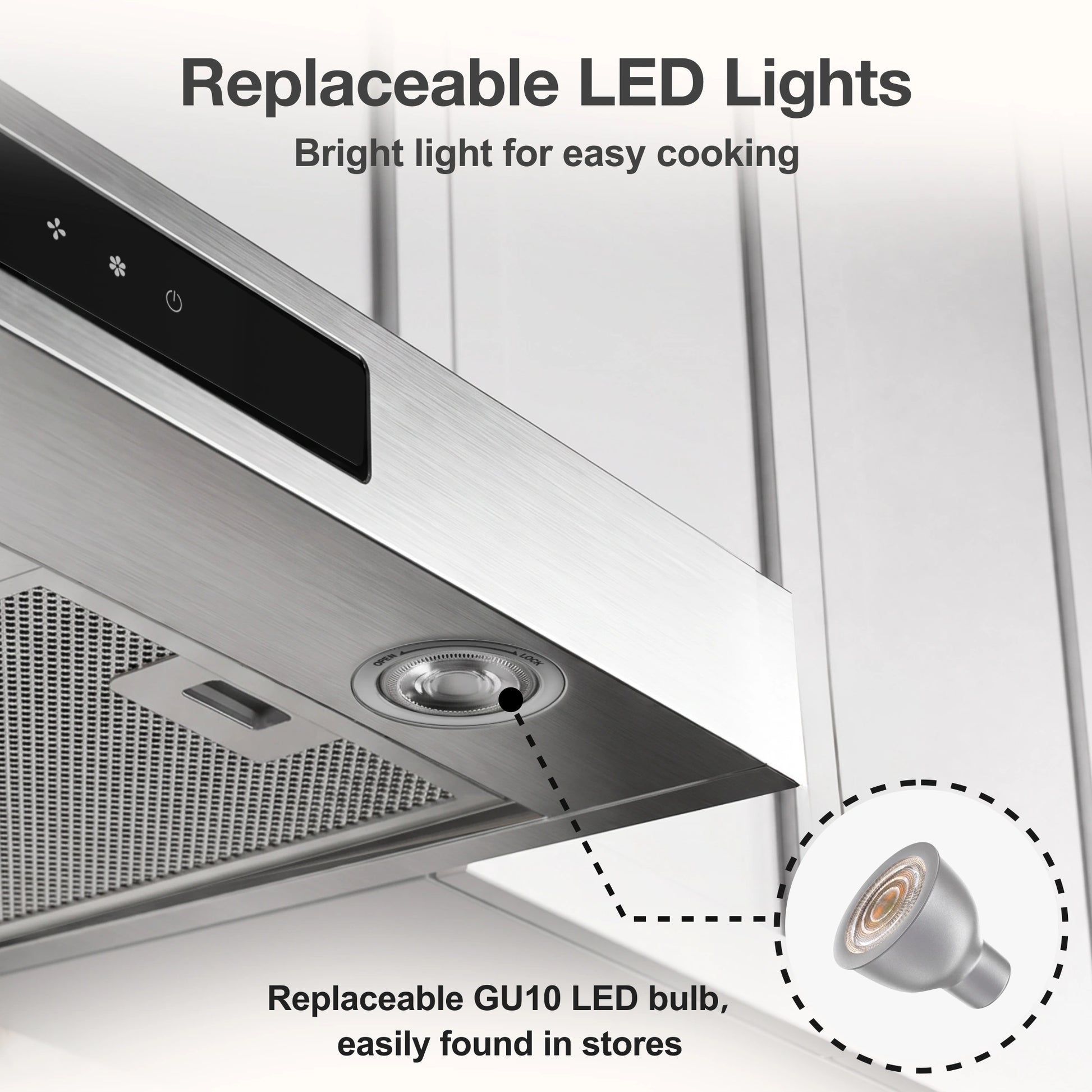 under the cabinet range hood 30