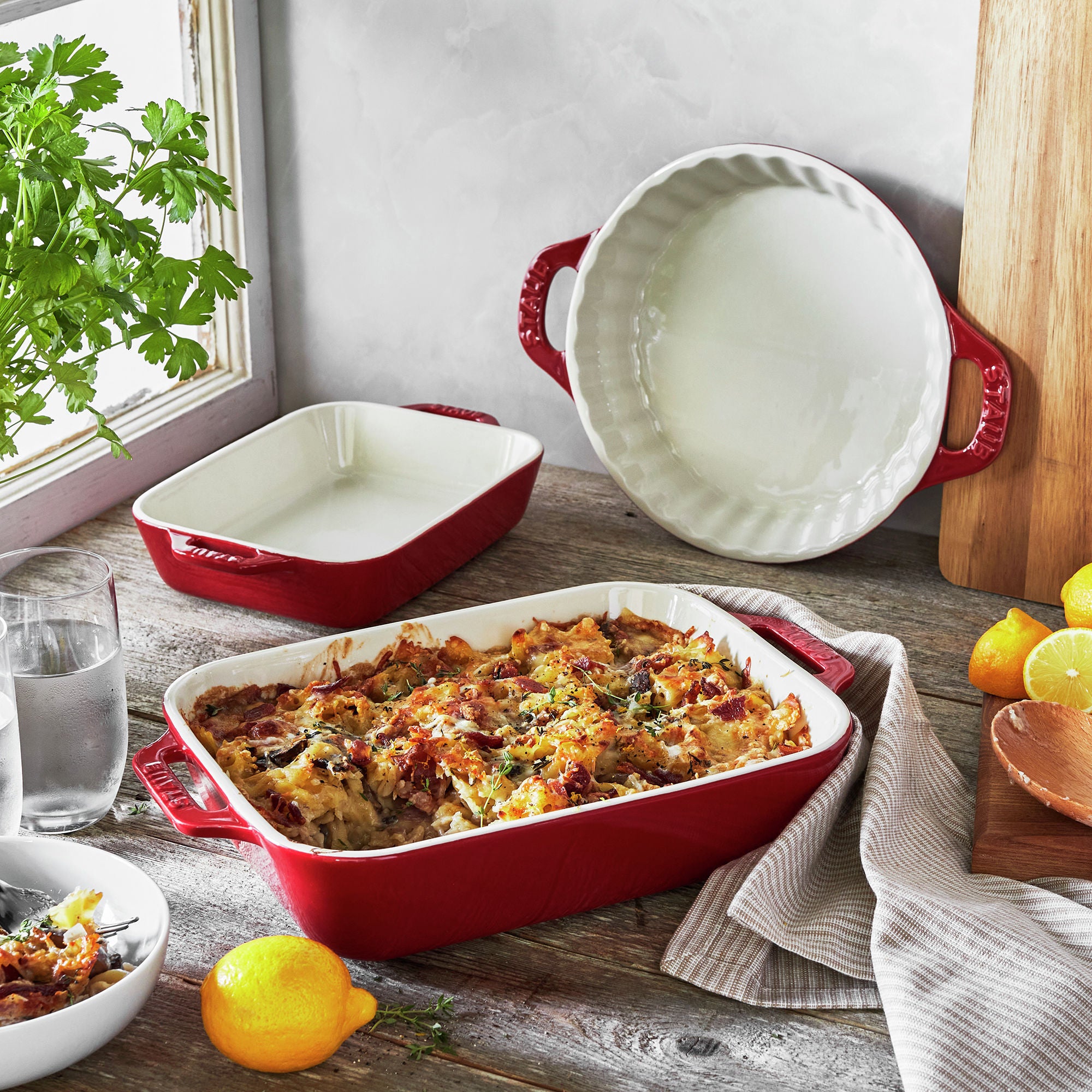 STAUB CERAMIQUE 3-PC, OVENWARE SET, CHERRY - ROBAM Living
