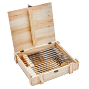 ZWILLING ENFINIGY- 12-PC, STEAK DINNER STAINLESS STEEL STEAK KNIFE SET IN WOOD PRESENTATION BOX - ROBAM Living