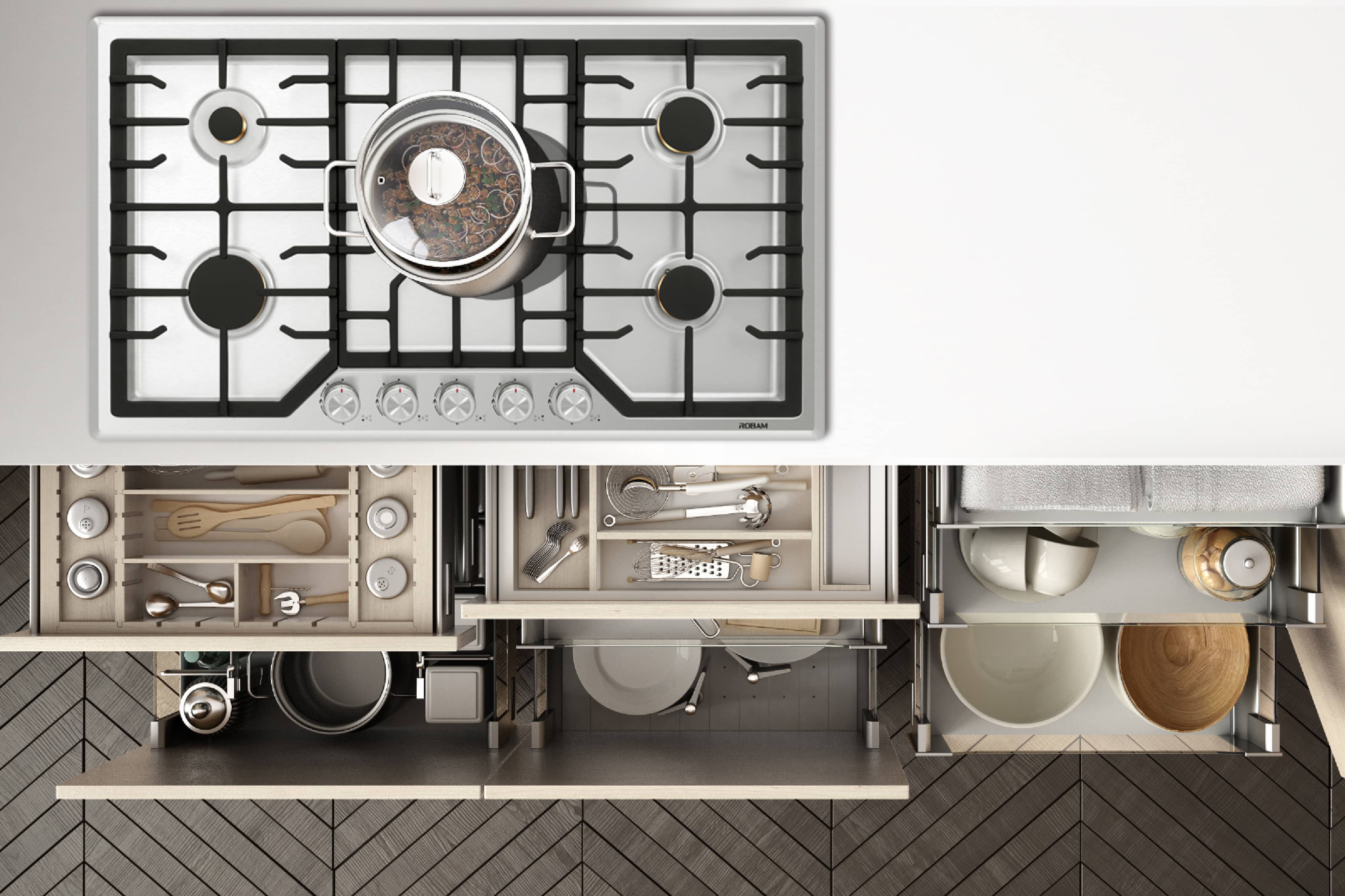 ROBAM  G515 - 36" (5 Burners) - ROBAM Living