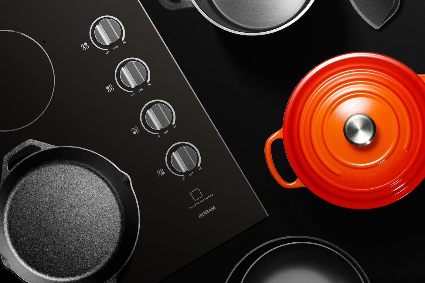ROBAM Ceramic Glass Cooktop W412 - 30"(4 Burners) - ROBAM Living